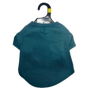 (NWOT) Reddy Teal Blue Tee Striped Jersey Crewneck Dog T-Shirt – Medium